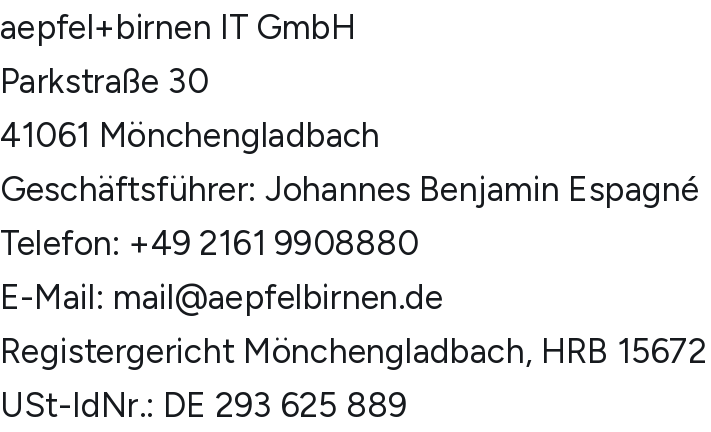 Firmierung, Anschrift und Kontaktdaten des Betreibers